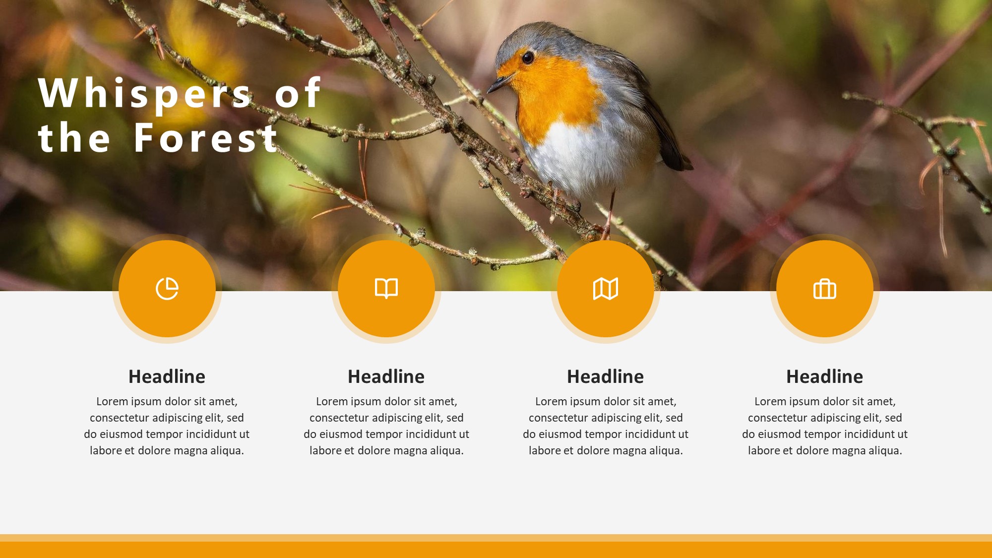 Feature Highlights 4 Column PowerPoint Template