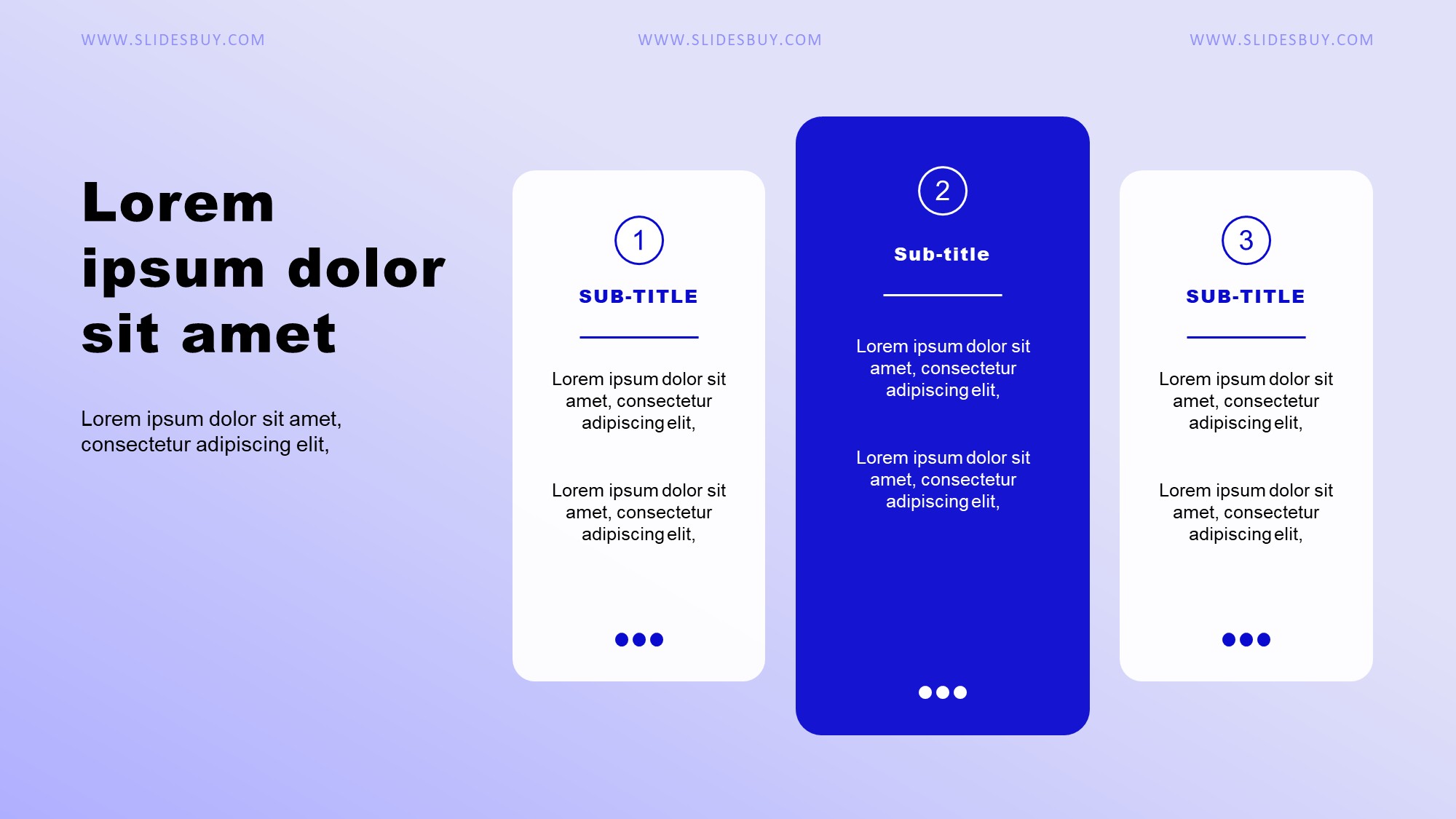 3 Column Text PowerPoint Template