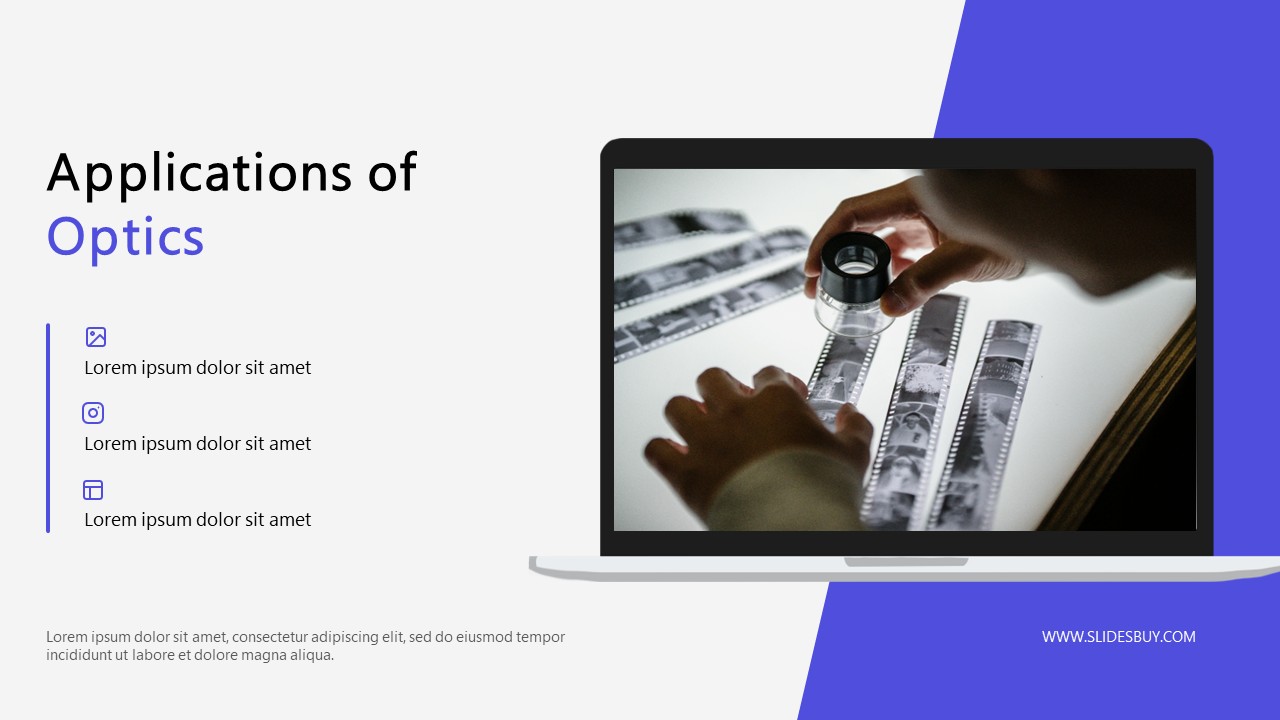 Applications of Optics PowerPoint Template
