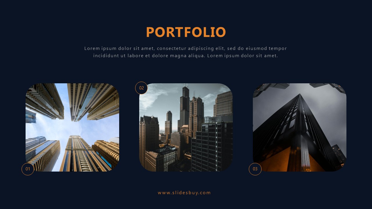 Portfolio PowerPoint Slide Template