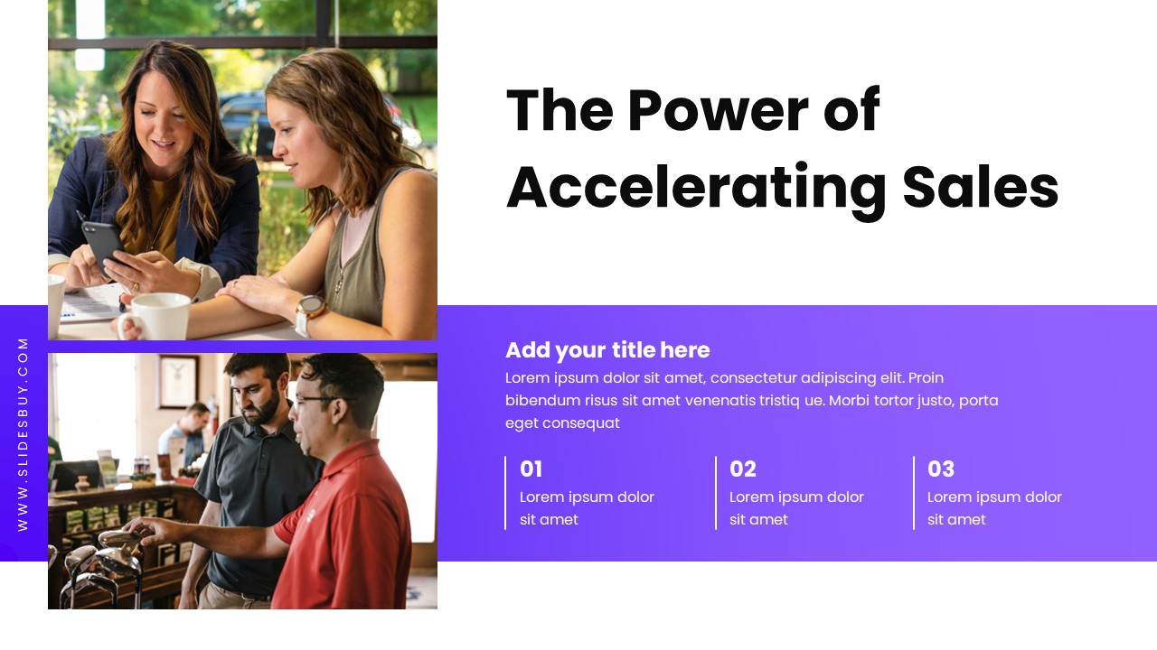 The Power of Accelerating Sales PowerPoint Template