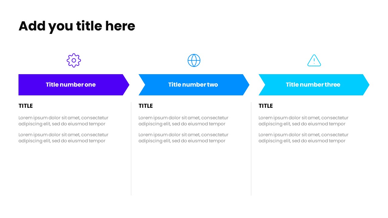 3-Step Process PowerPoint Template - S1103