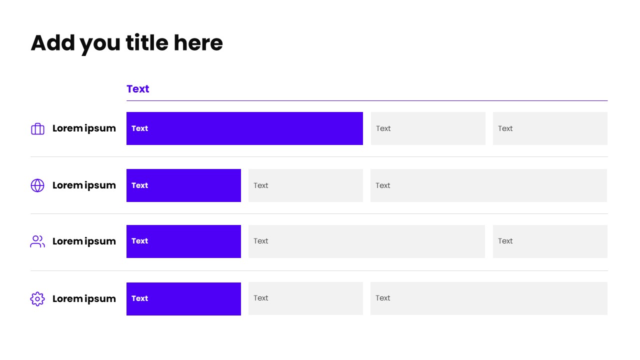 4x3 Rows & Columns PowerPoint Template