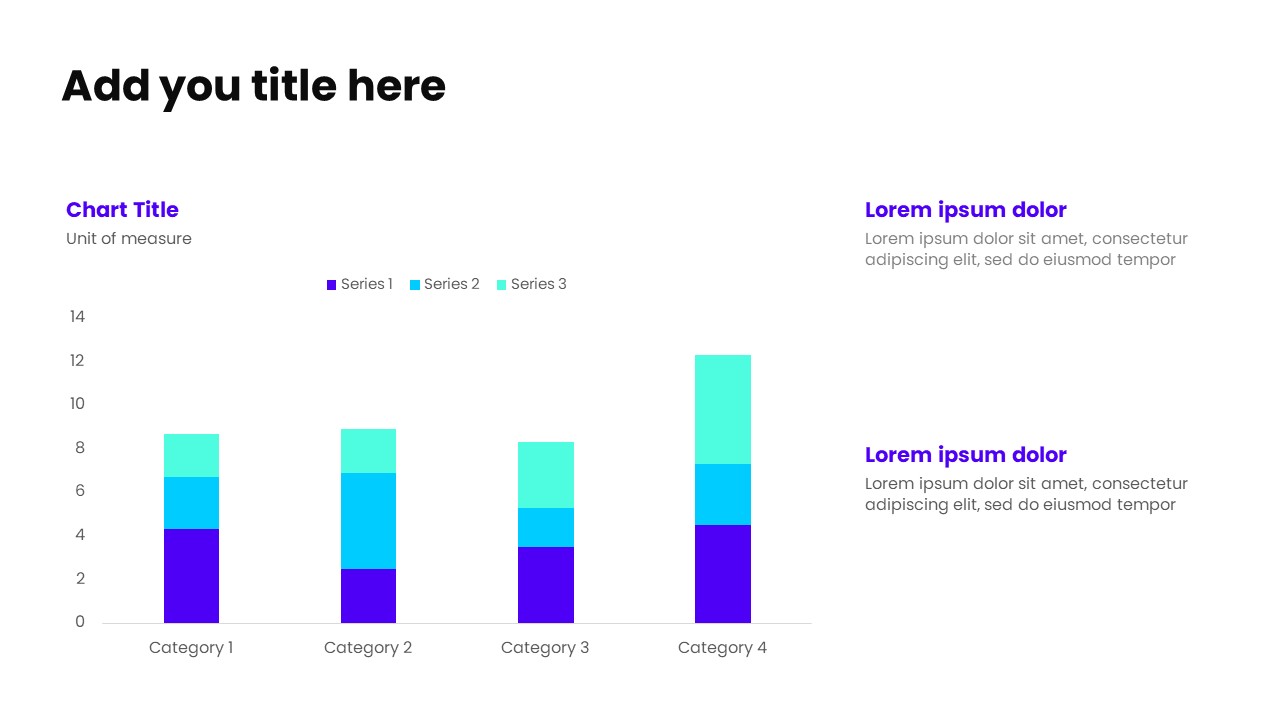 Stacked Column Chart PowerPoint Template - S1108