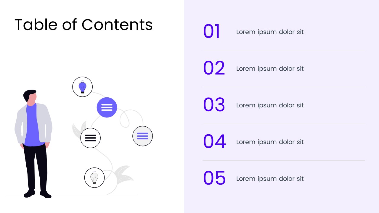 Table of Content PowerPoint Template - S1129