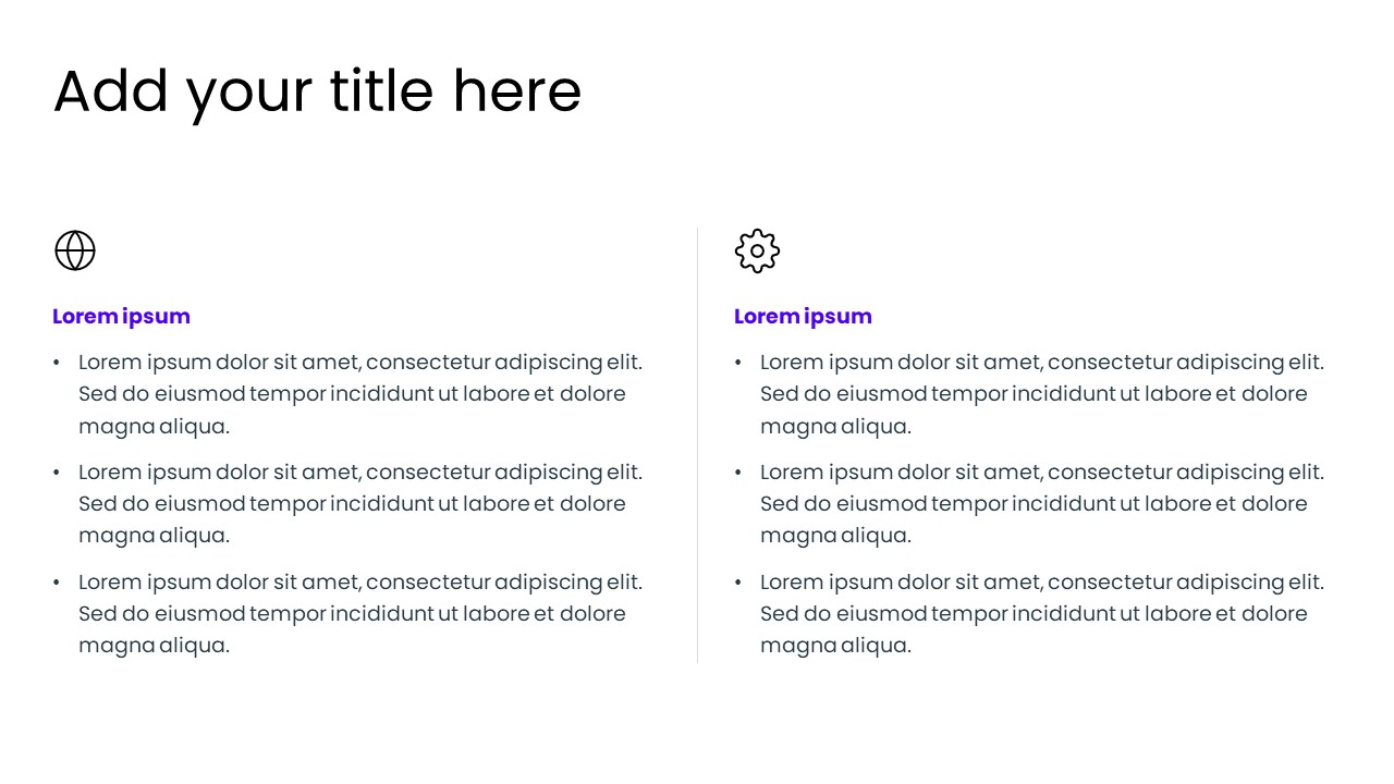 Column Text PowerPoint Template - S1131