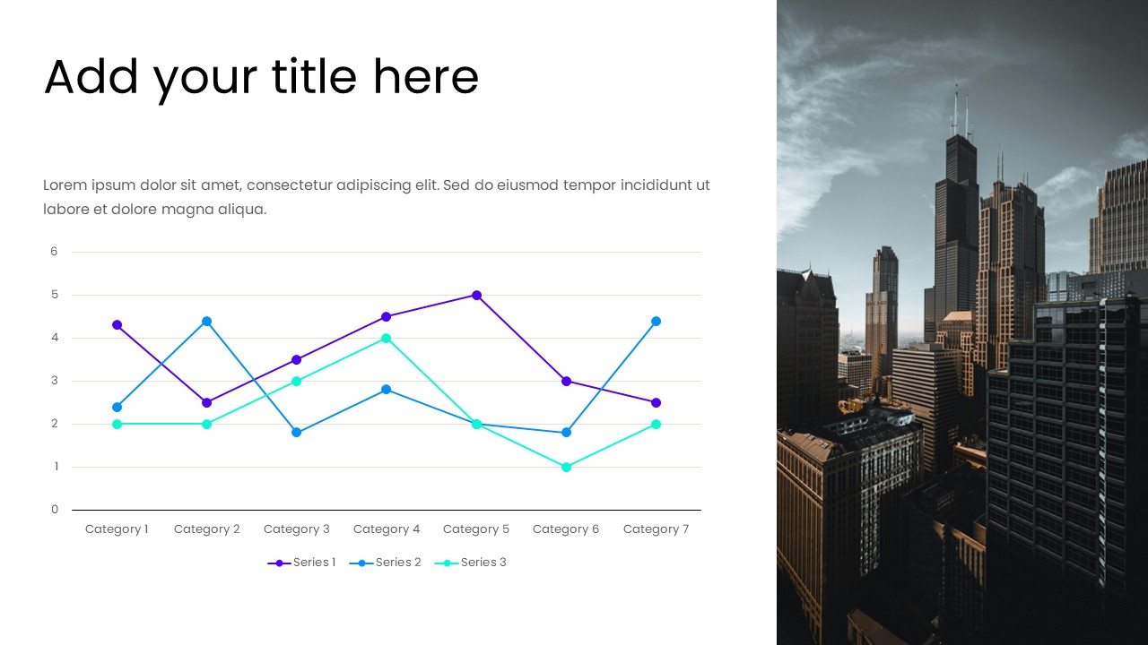 Line Chart PowerPoint Template - S1144
