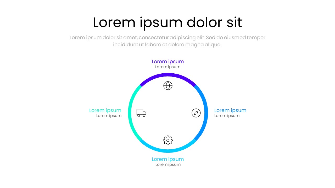 4 Circular Infographics PowerPoint Template - S1163