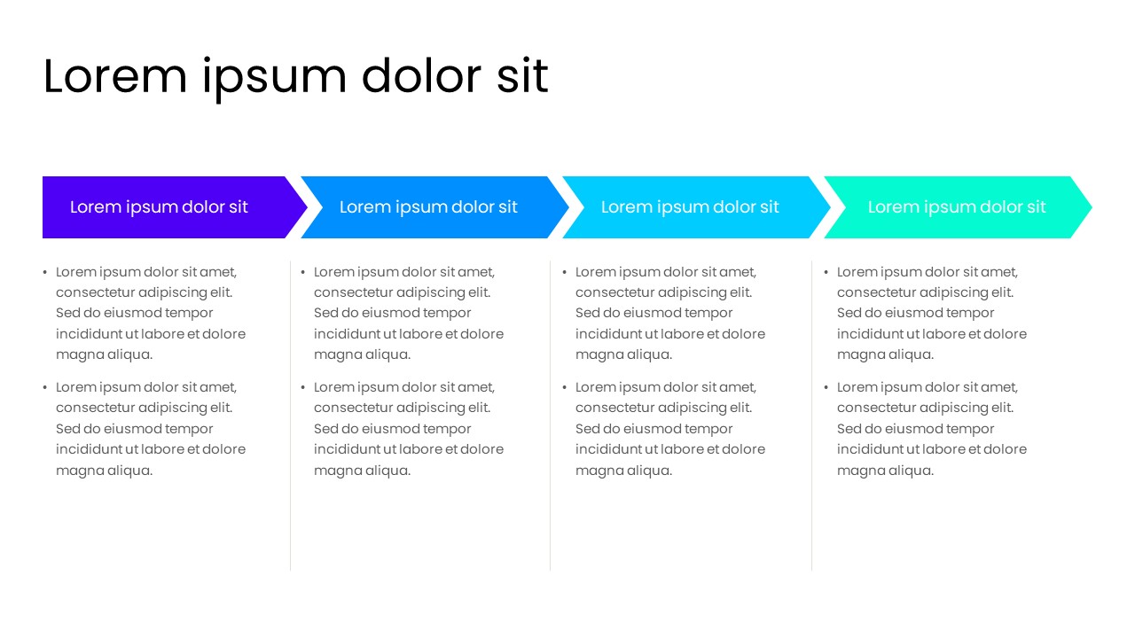 4 Step Process Infographics PowerPoint Template