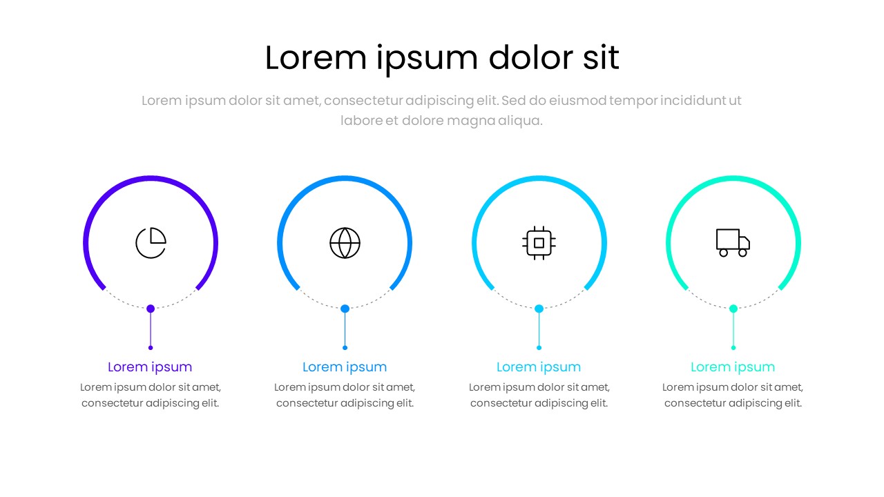 KPI Ring Chart PowerPoint Template