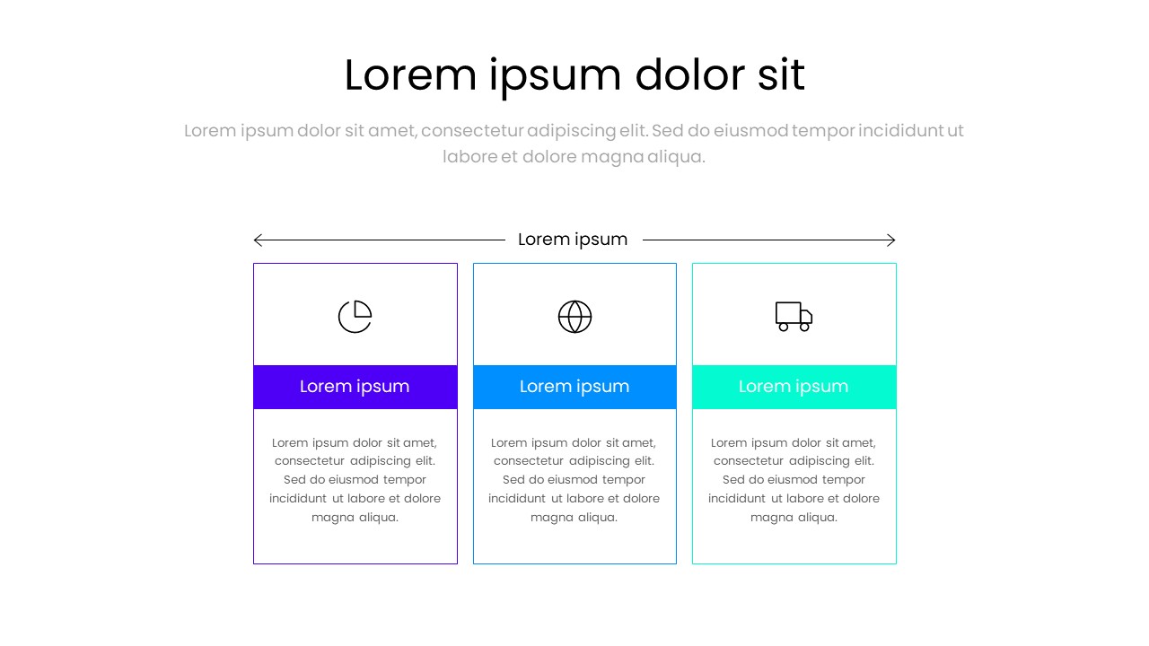 3-Step Icon Feature Boxes PowerPoint Template