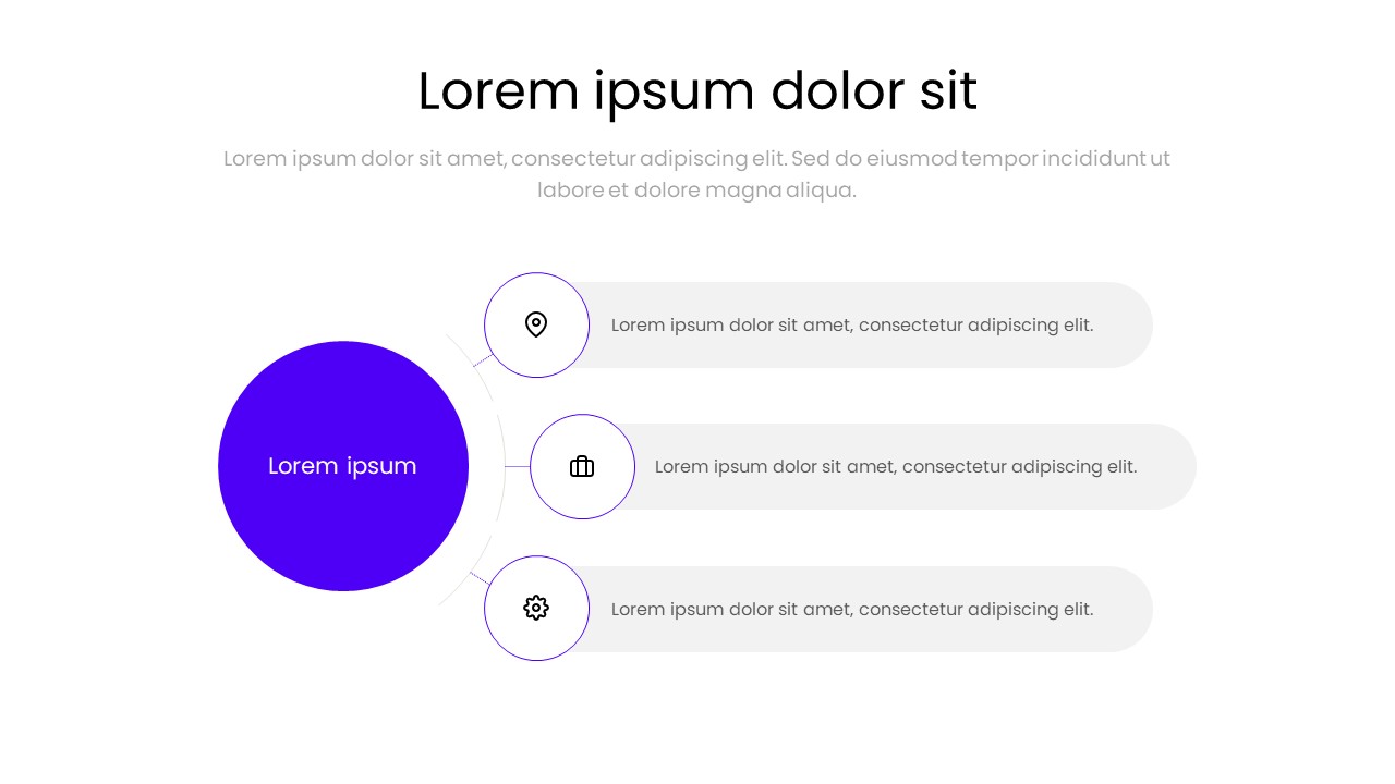 Modern PowerPoint Website Presentation Slide with Purple Gradient Design