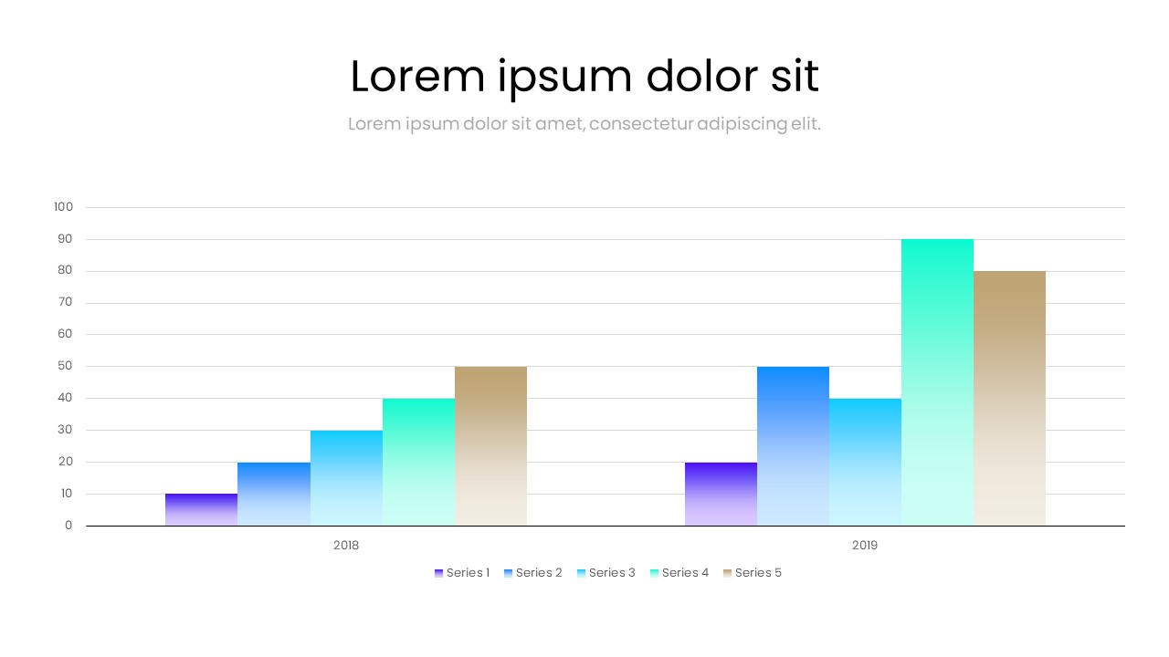 Business Growth Comparison Bar Chart PowerPoint Slide