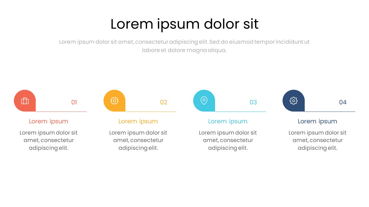 4 Step Marketing Strategy Infographic Slide Template - S1295