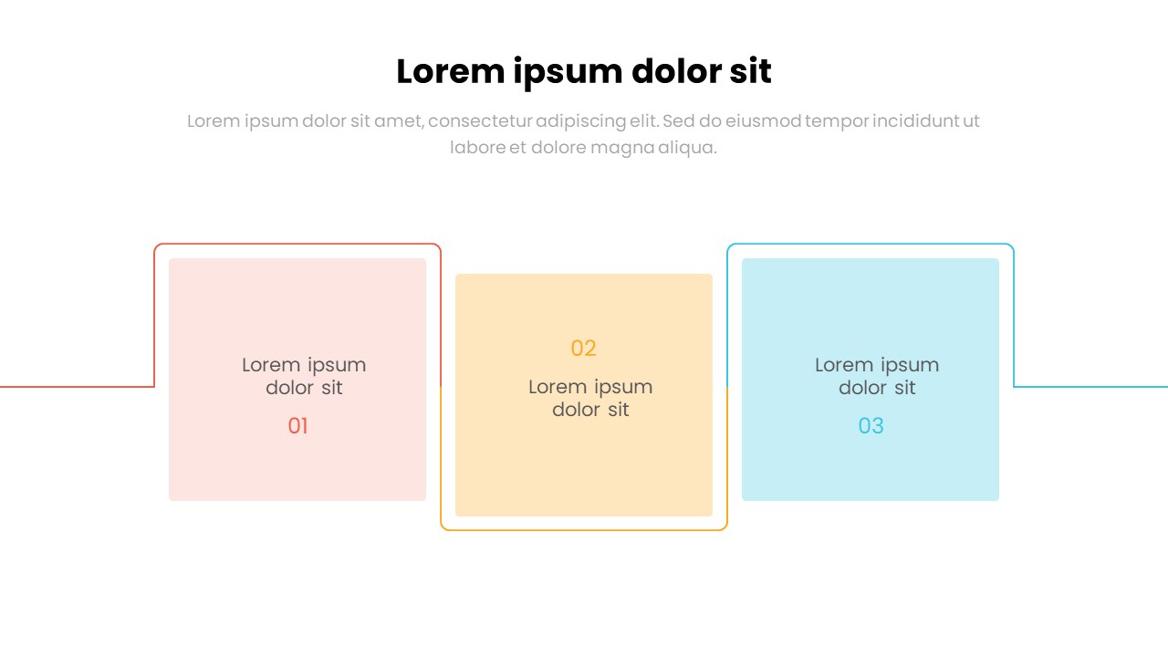 Modern PowerPoint Slide Template with Three Content Blocks