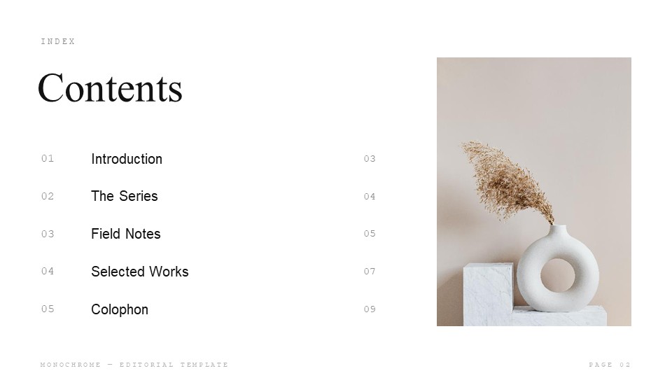 Minimalist Table of Contents PowerPoint Template