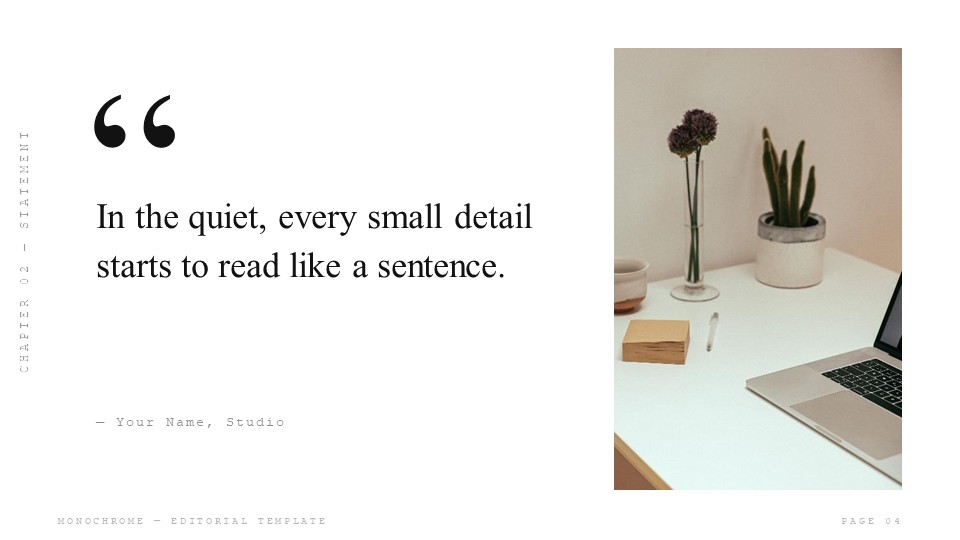 Editorial Quote PowerPoint Template