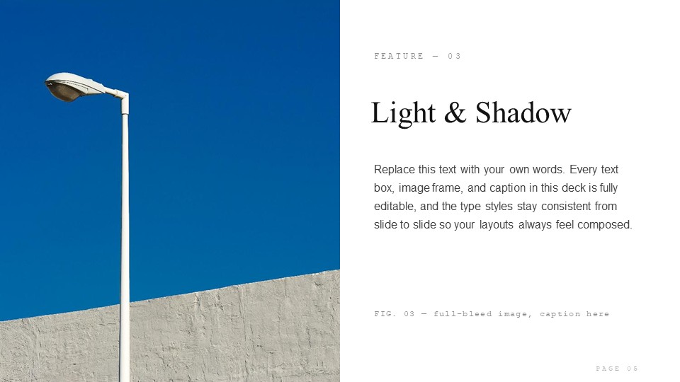 Minimalist Feature Showcase PowerPoint Template