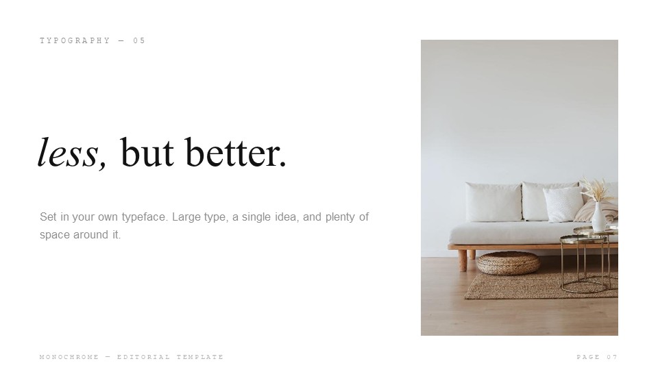 Minimalist Typography PowerPoint Template